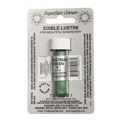 Sugarflair Edible Lustre Dust - Christmas Green