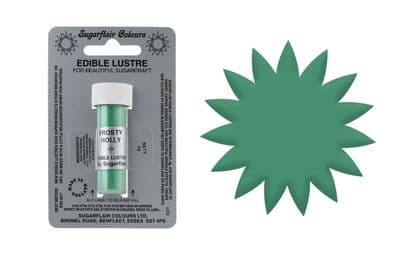 Sugarflair Edible Lustre Dust - Frosty Holly Green