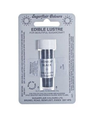 Sugarflair Edible Lustre Dust - Midnight Black