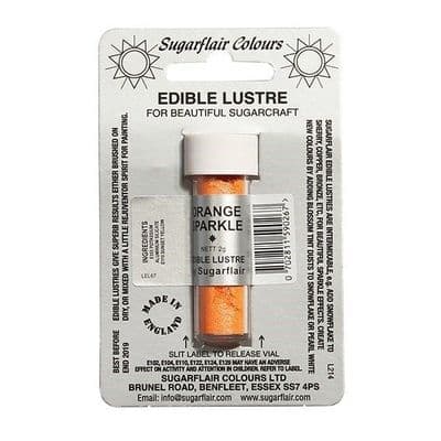 Sugarflair Edible Lustre Dust - Orange Sparkle