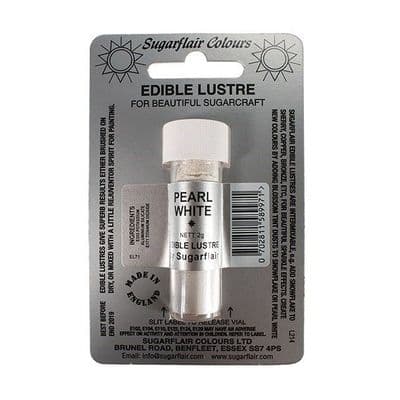Sugarflair Edible Lustre Dust - Pearl White