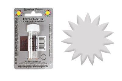 Sugarflair Edible Lustre Dust - Platinum White