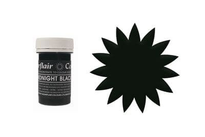 Sugarflair Gel Food Colouring Paste 25g - Pastel Midnight Black