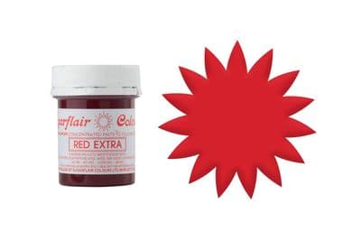 Sugarflair Gel Food colouring paste 42g pot - Red Extra