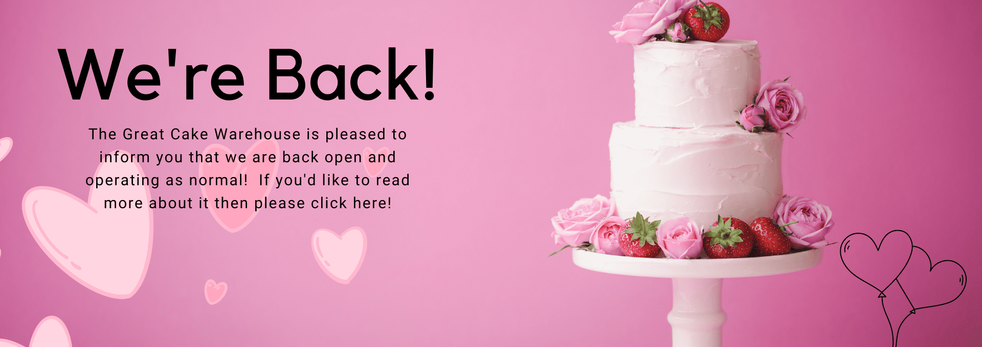 The Great Cake Warehouse are suppliers of wholesale cake supplies.