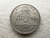 ,Australia, Silver (.500), Florin 1960, AVF, CS11327