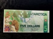Antarctica, Fantasy 5 Dollars 2008, UNC, BKN1424