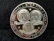 Apollo 11, Silver Plated Souvenir Medal, No COA, OS1193