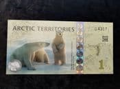 Arctic Territories, Fantasy 1-1/2 Dollars 2014 (Polar Bear), UNC, BKN1430
