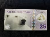 Arctic Territories, Fantasy 25 Dollars 2017 (Polar Bear), UNC, BKN1435