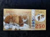 Arctic Territories, Fantasy 250 Dollars 2017 (Eurasian Lynx), UNC, BKN1432