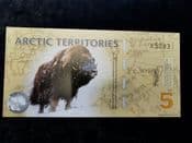Arctic Territories, Fantasy 5 Dollars 2012 (Muskox), UNC, BKN1428