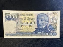 Argentina, 5000 Pesos (1981-82), EF, BKN2422