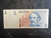 Argentina, Two Pesos (2005-06), EF, BKN1964