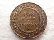 Australia, Halfpenny 1914 H, AVF, CS12482