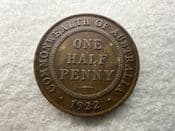 Australia, Halfpenny 1922, GF, CS11634