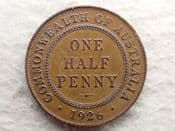 Australia, Halfpenny 1926, GF, CS13146