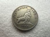 Australia, Silver (.500), Florin 1954 (Royal Visit), F, CS11465