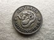 Australia, Silver (.500), One Shilling 1955, AF, CS11586