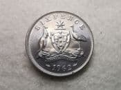 Australia, Silver (.500), Sixpence 1962, AUNC, CS10188