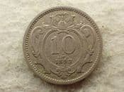 Austria, 10 Heller 1893, AVF, CS14019