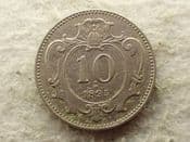 Austria, 10 Heller 1895, AVF, CS14130