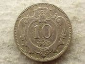 Austria, 10 Heller 1895, VF, CS14055