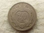 Austria, 20 Heller 1894, F, CS14033