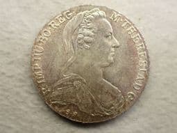 Austria, Silver (.833), Maria Theresa Thaler 1780 (Posthumous), Patchy EF, CS13826