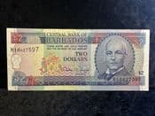 Barbados, Two Dollars (1995), EF, BKN2469