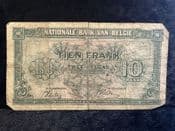 Belgium, 10 Francs 1943, VG, BKN2471