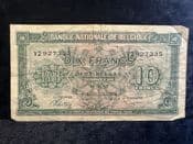 Belgium, 10 Francs 1943, VG, BKN2475