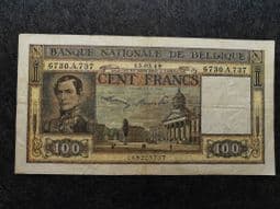Belgium, 100 Francs 1949, VG, BKN1037