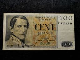 Belgium, 100 Francs 1958, VG, BKN1032