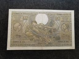 Belgium, 100 Francs/20 Belgas 1942 (Dutch), VG, BKN1052