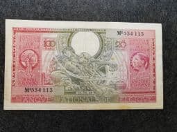 Belgium, 100 Francs/20 Belgas 1943, VG, BKN1040
