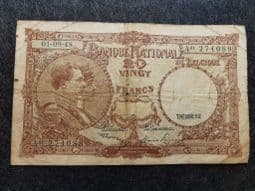 Belgium, 20 Francs 1948, VG, BKN1061