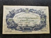 Belgium, 500 Francs/100 Belgas 1942, VG, BKN1024