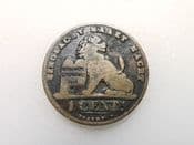 Belgium, One Centime 1907 (Dutch), Fair, CS3051