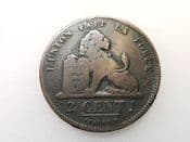 Belgium, Two Centimes 1835, F, CS3276