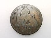 Belgium, Two Centimes 1835, Poor, CS3244