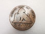 Belgium, Two Centimes 1836, Fair, CS3425