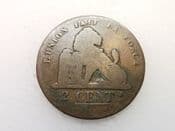Belgium, Two Centimes 1836, Poor, CS3148