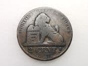 Belgium, Two Centimes 1861, Poor, CS3322