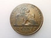 Belgium, Two Centimes 1862, GF, CS3105