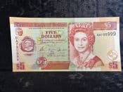 Belize, 5 Dollars 2003, AUNC, BKN1696