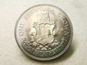 Bermuda, Silver (.500), Crown 1964, AUNC, CS8818