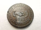 Birmingham, Union Copper Company, 1812 Penny Token (Overstruck), VF, CS4542