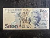 Brazil, 5000 Cruzeiros (1992), EF, BKN1992