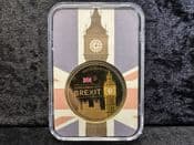 Brexit, 2020 Gold Plated Medal in Holder, OS1954